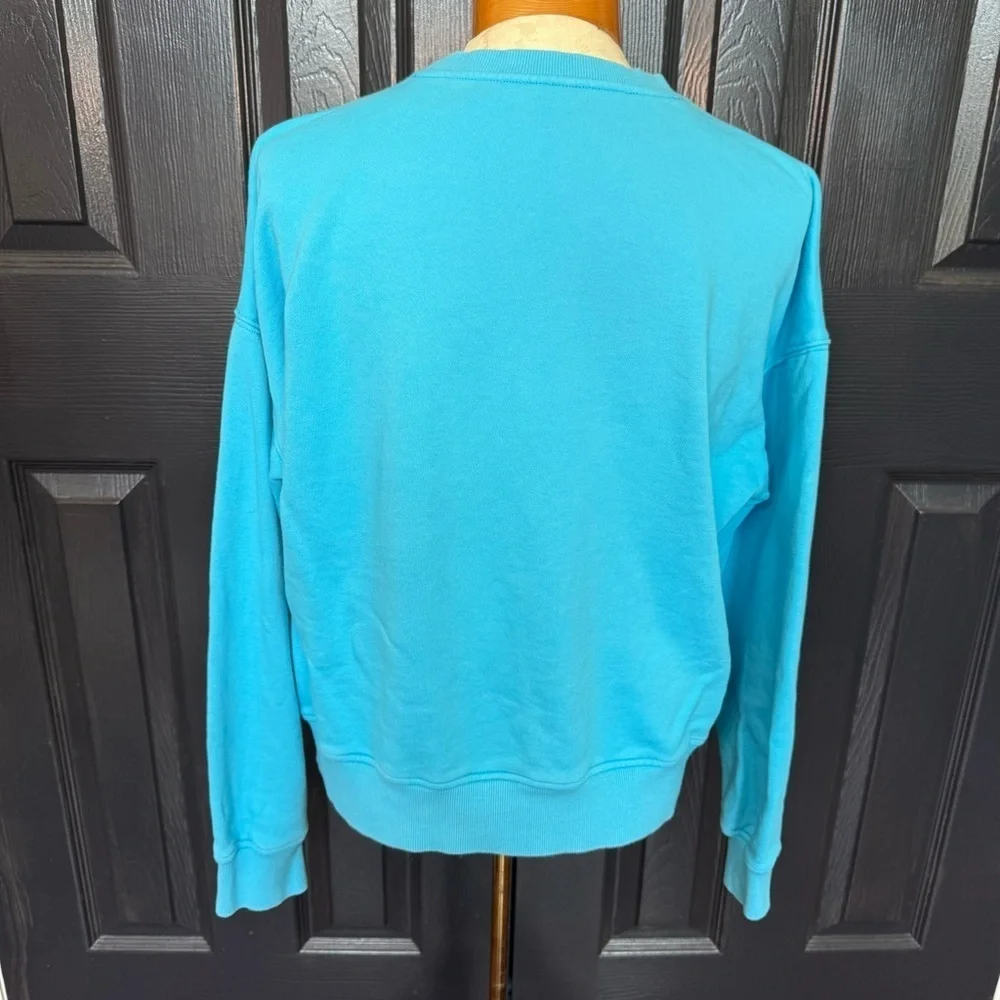 Terez Cherry Crewneck Cotton Pullover Sweatshirt M